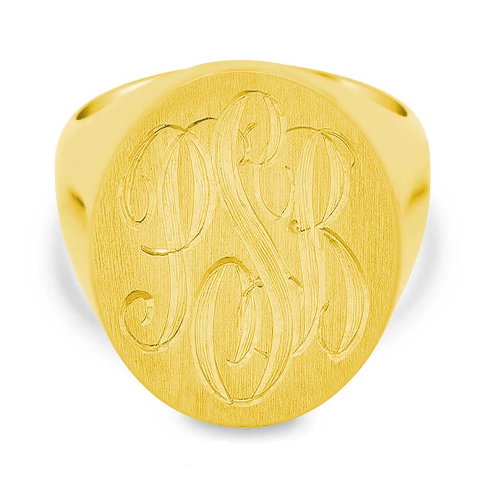 Men's Oval Signet Ring Extra Large – deBebians