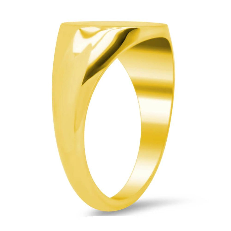 Men's Round Signet Ring - Small Signet Rings deBebians 