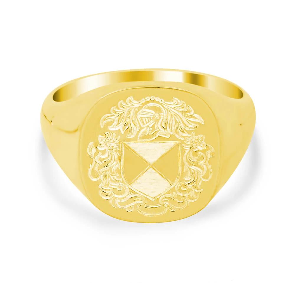 Men's Square Signet Ring - Medium Signet Rings deBebians 