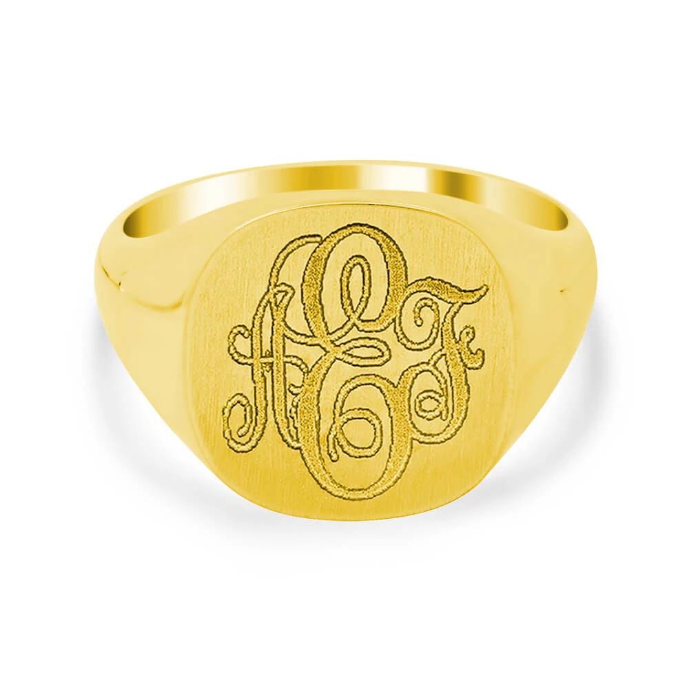 Men's Square Signet Ring - Medium Signet Rings deBebians 