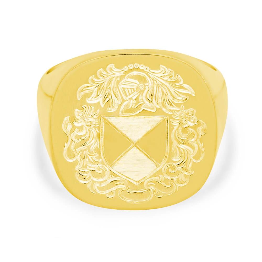 Men's Square Signet Ring Extra Large deBebians1