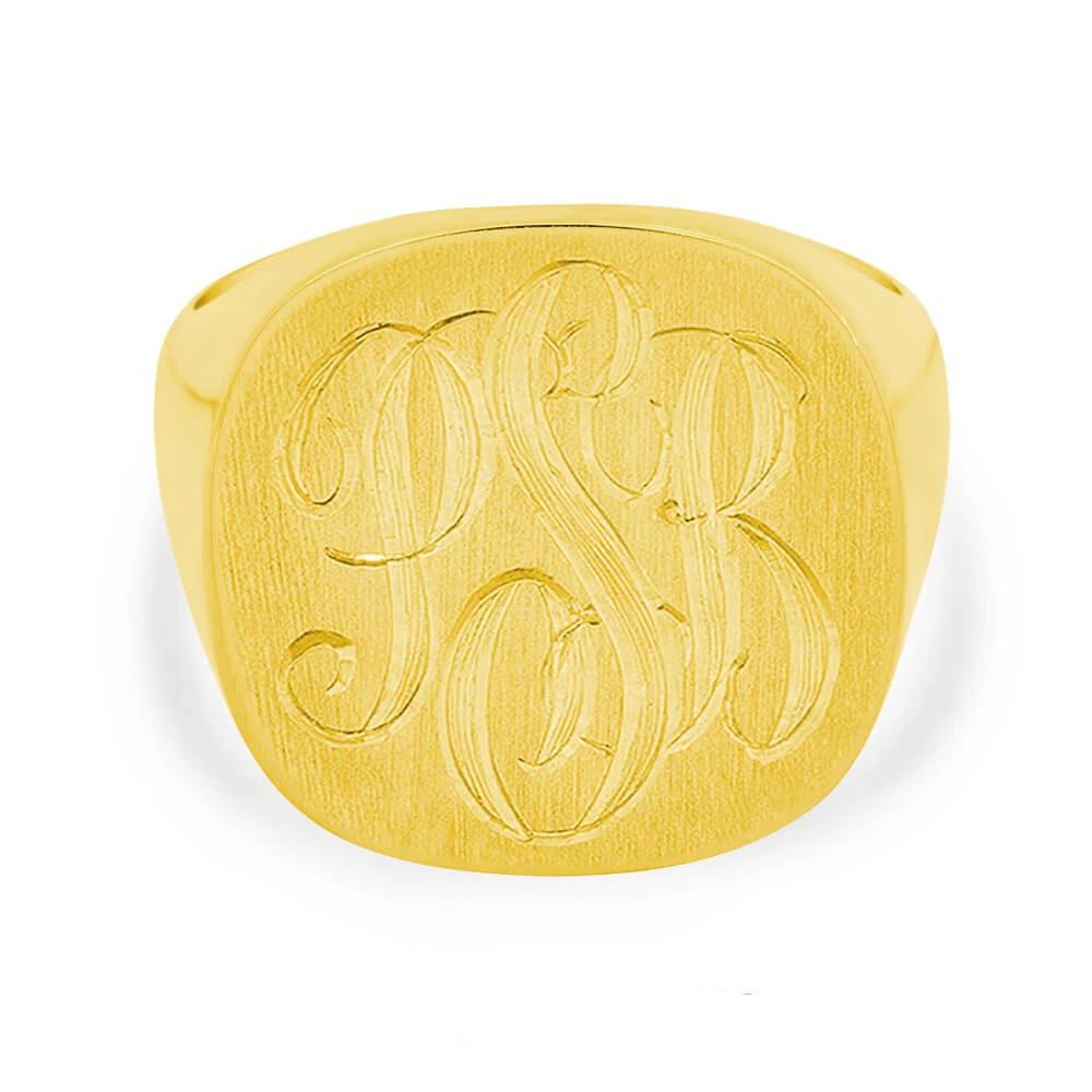 Men's Square Signet Ring - Extra Large | deBebians