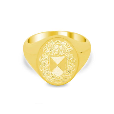 Women's Oval Signet Ring - Large Signet Rings deBebians 