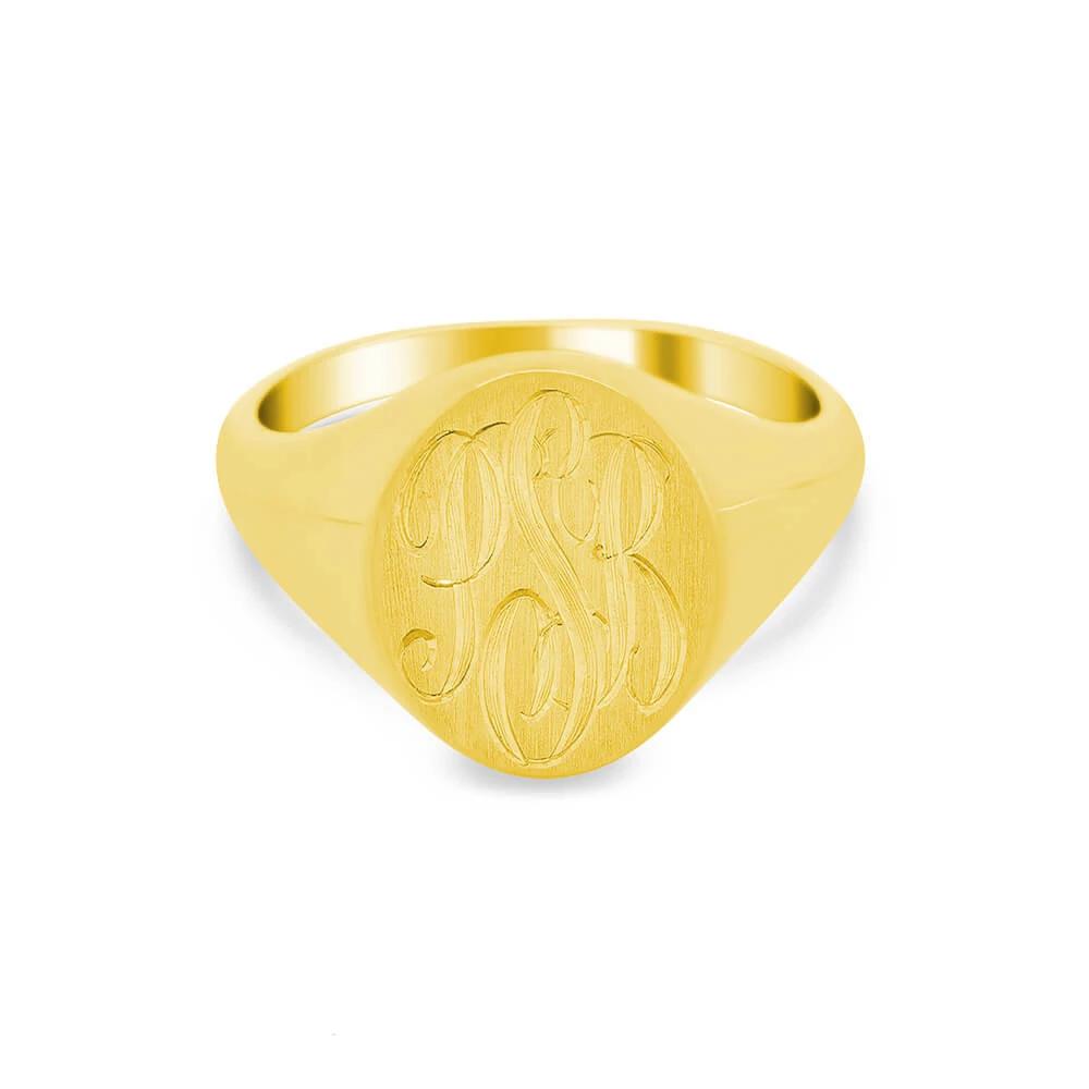 Women's Oval Signet Ring - Medium Signet Rings deBebians 