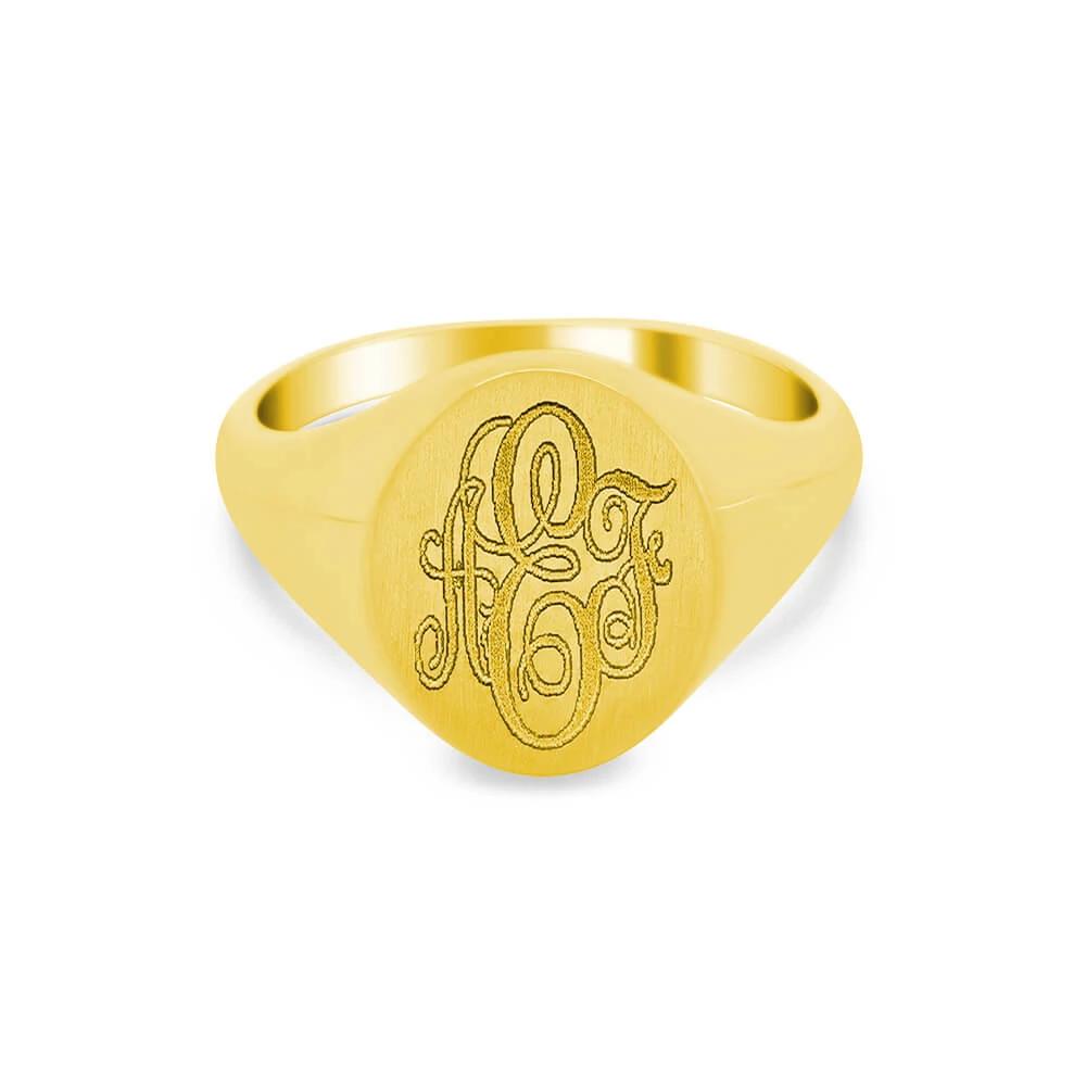 Women's Oval Signet Ring - Medium Signet Rings deBebians 