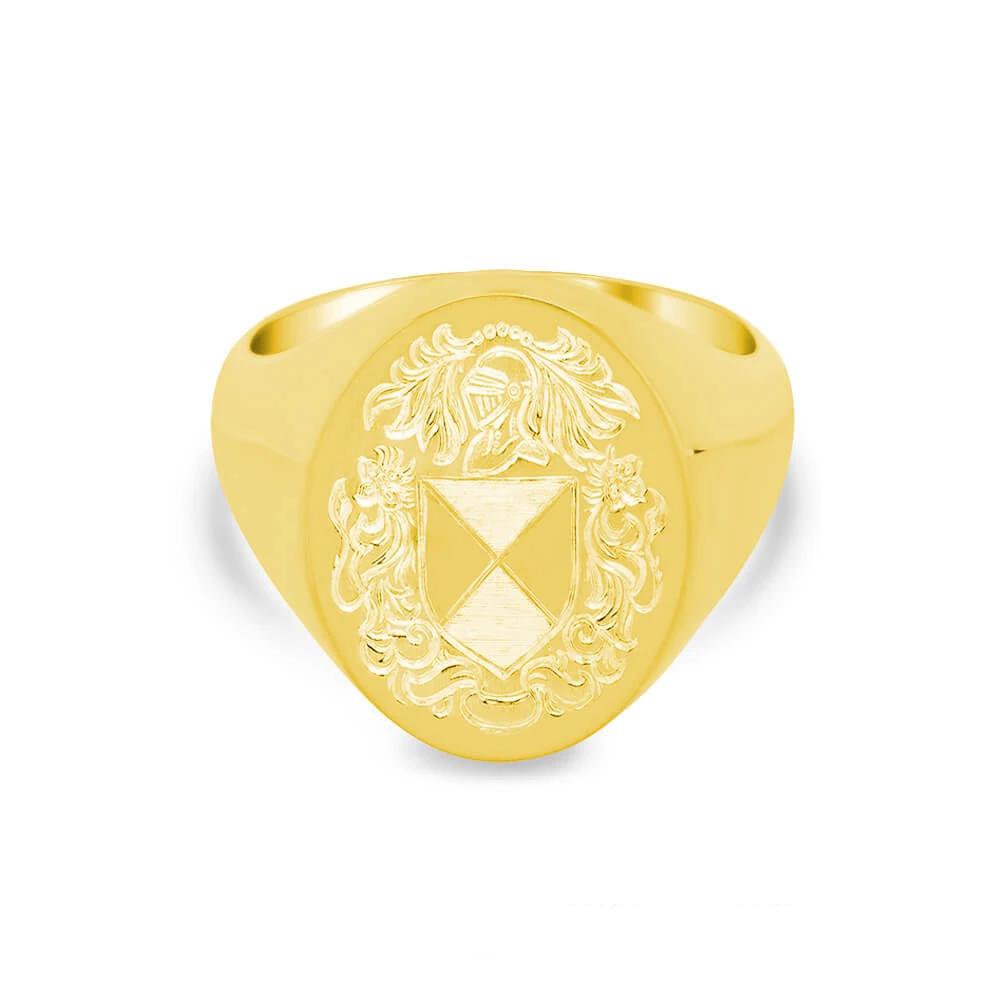 Women's Oval Signet Ring - Extra Large Signet Rings deBebians 