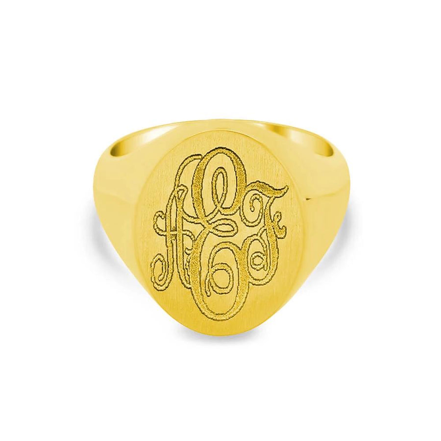 Women's Oval Signet Ring - Extra Large Signet Rings deBebians 