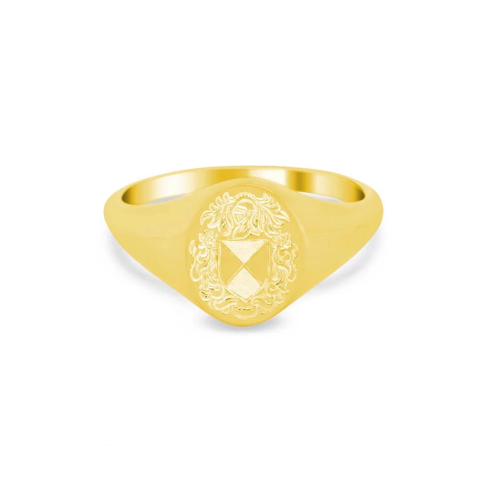 Women's Oval Signet Ring - Extra Small Signet Rings deBebians 