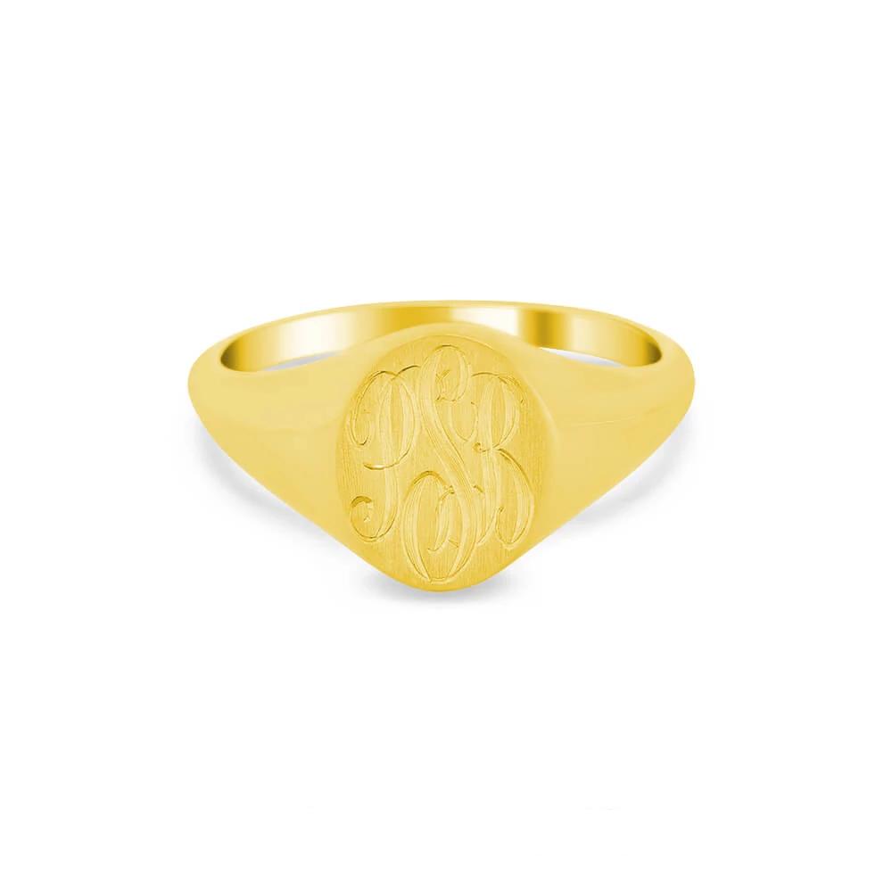 Women's Oval Signet Ring - Extra Small Signet Rings deBebians 