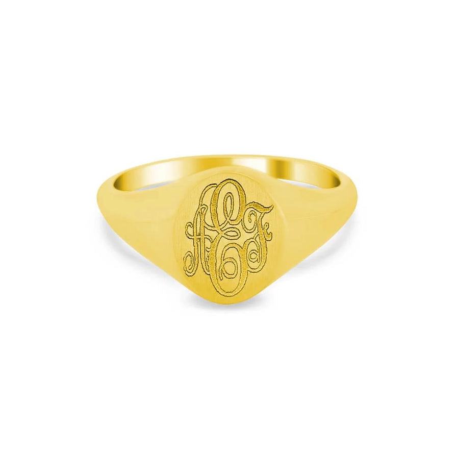 Women's Oval Signet Ring - Extra Small Signet Rings deBebians 