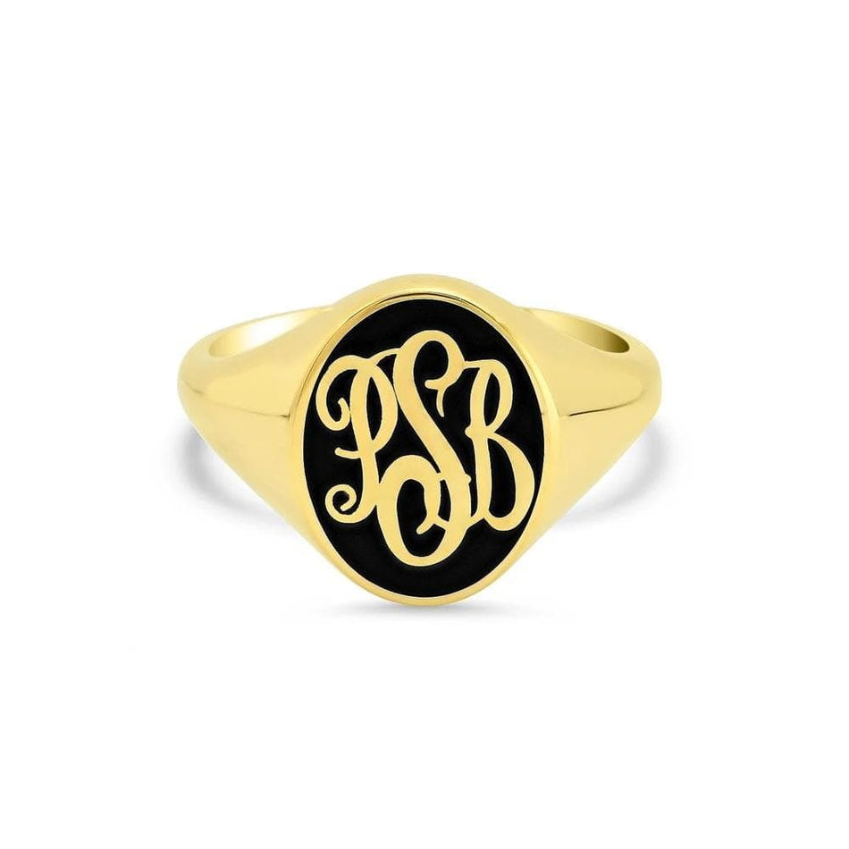 Enamel Signet Ring Signet Rings deBebians 