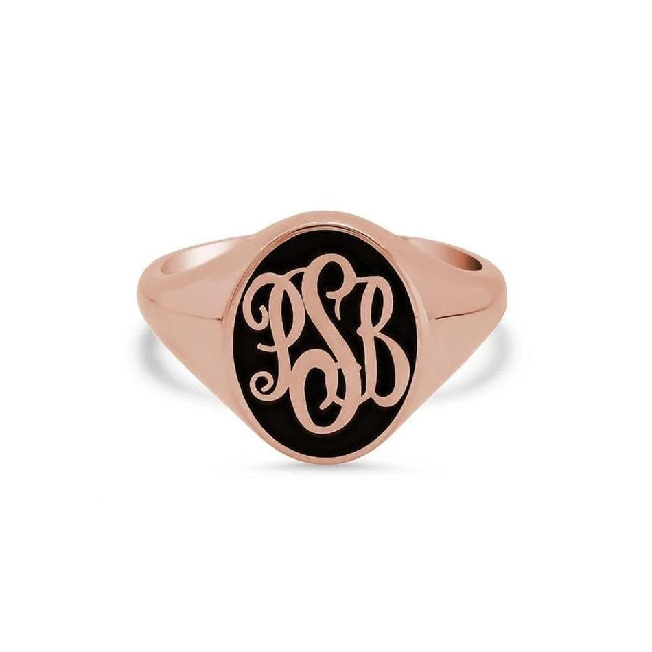 Enamel Signet Ring Signet Rings deBebians 