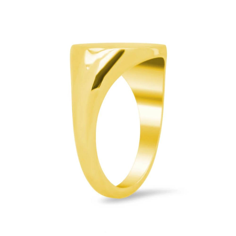 Women's Round Signet Ring - Large Signet Rings deBebians 