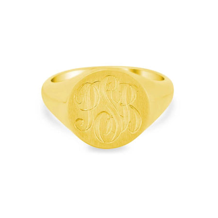 Women's Round Signet Ring - Large Signet Rings deBebians 