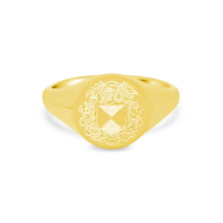 Women's Round Signet Ring - Medium Signet Rings deBebians 