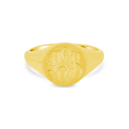 Women's Round Signet Ring - Medium Signet Rings deBebians 