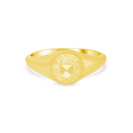 Women's Round Signet Ring - Extra Small Signet Rings deBebians 