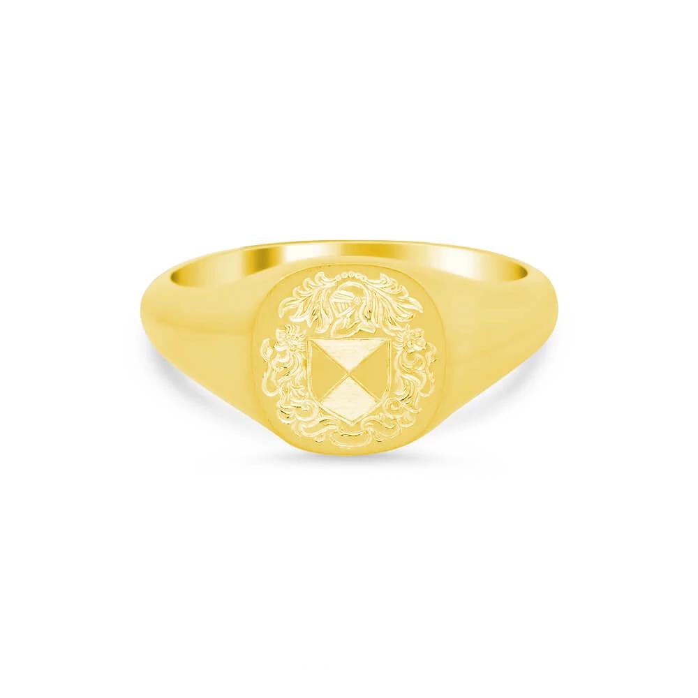 Women's Square Signet Ring - Small Signet Rings deBebians 