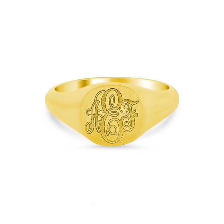 Women's Square Signet Ring - Small Signet Rings deBebians 