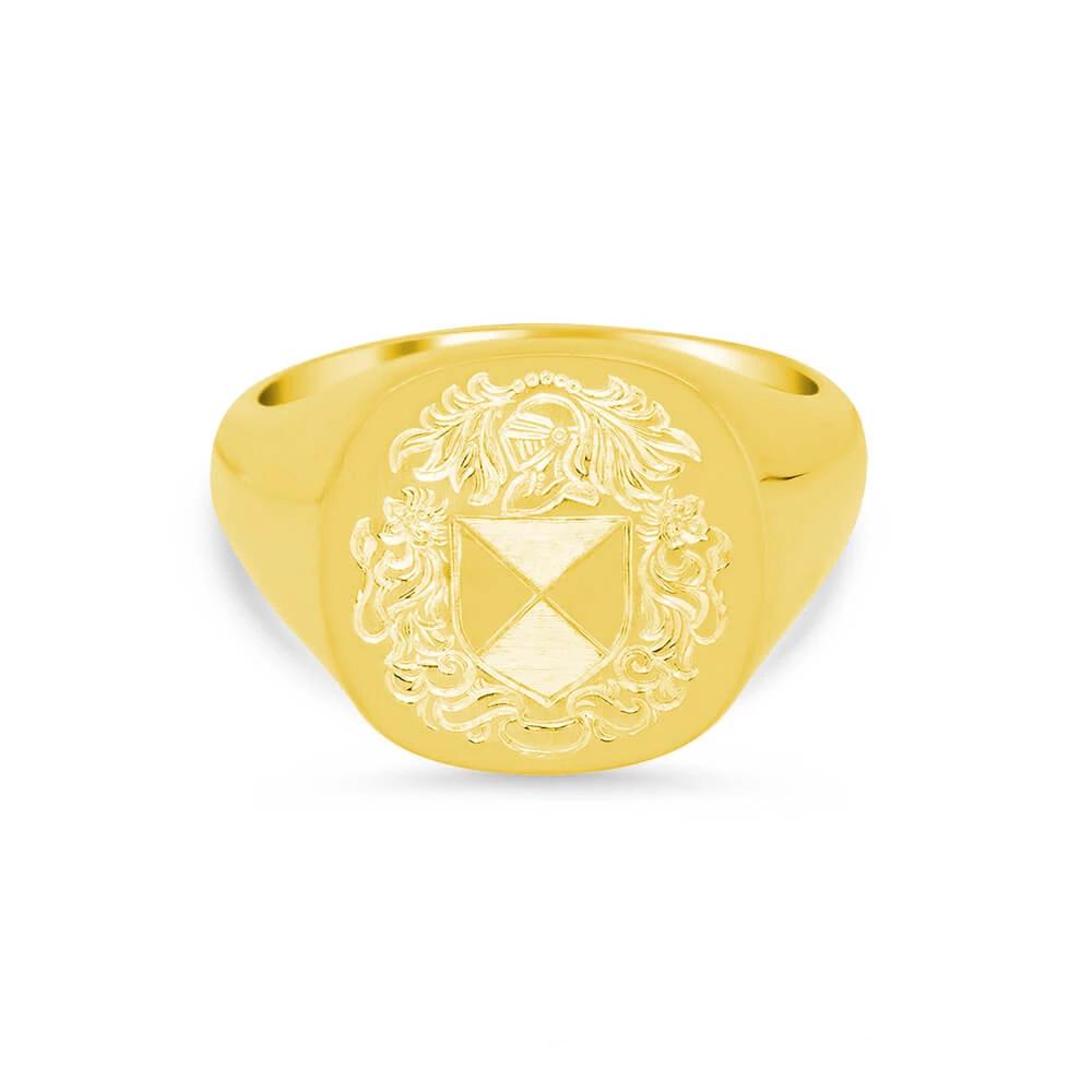 Women's Square Signet Ring - Extra Large Signet Rings deBebians 