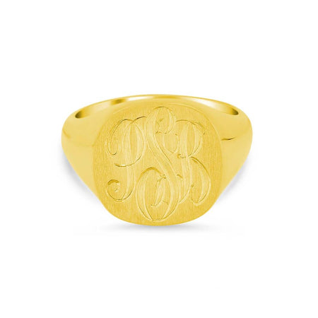 Women's Square Signet Ring - Extra Large Signet Rings deBebians 