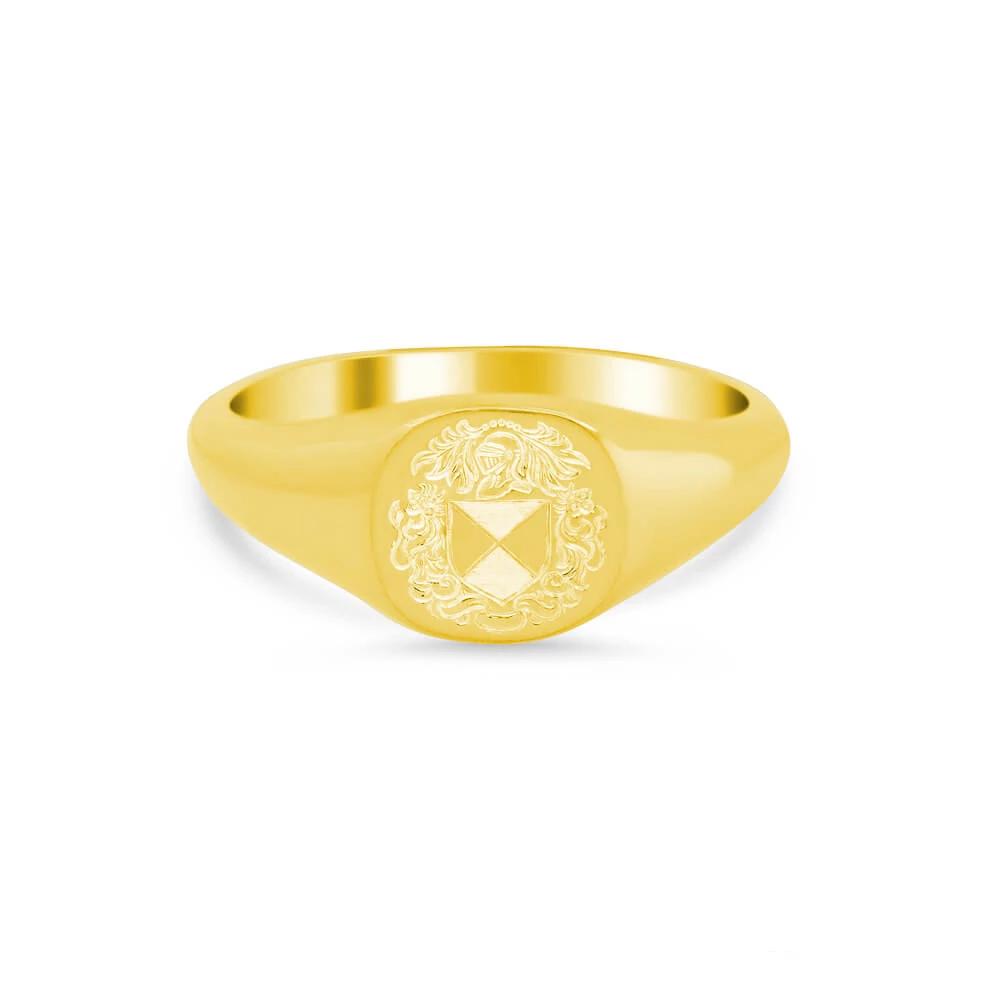 Women's Square Signet Ring - Extra Small Signet Rings deBebians 