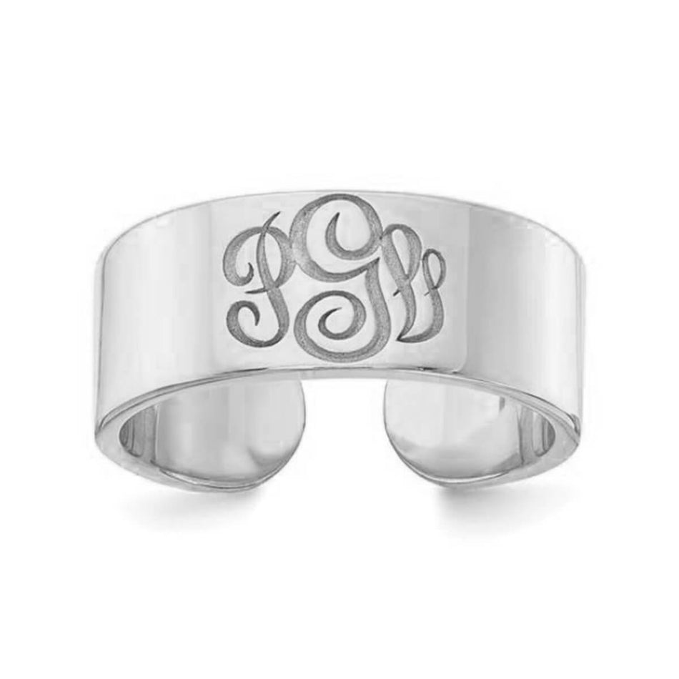 14kt Gold Cigar Style Monogram Ring