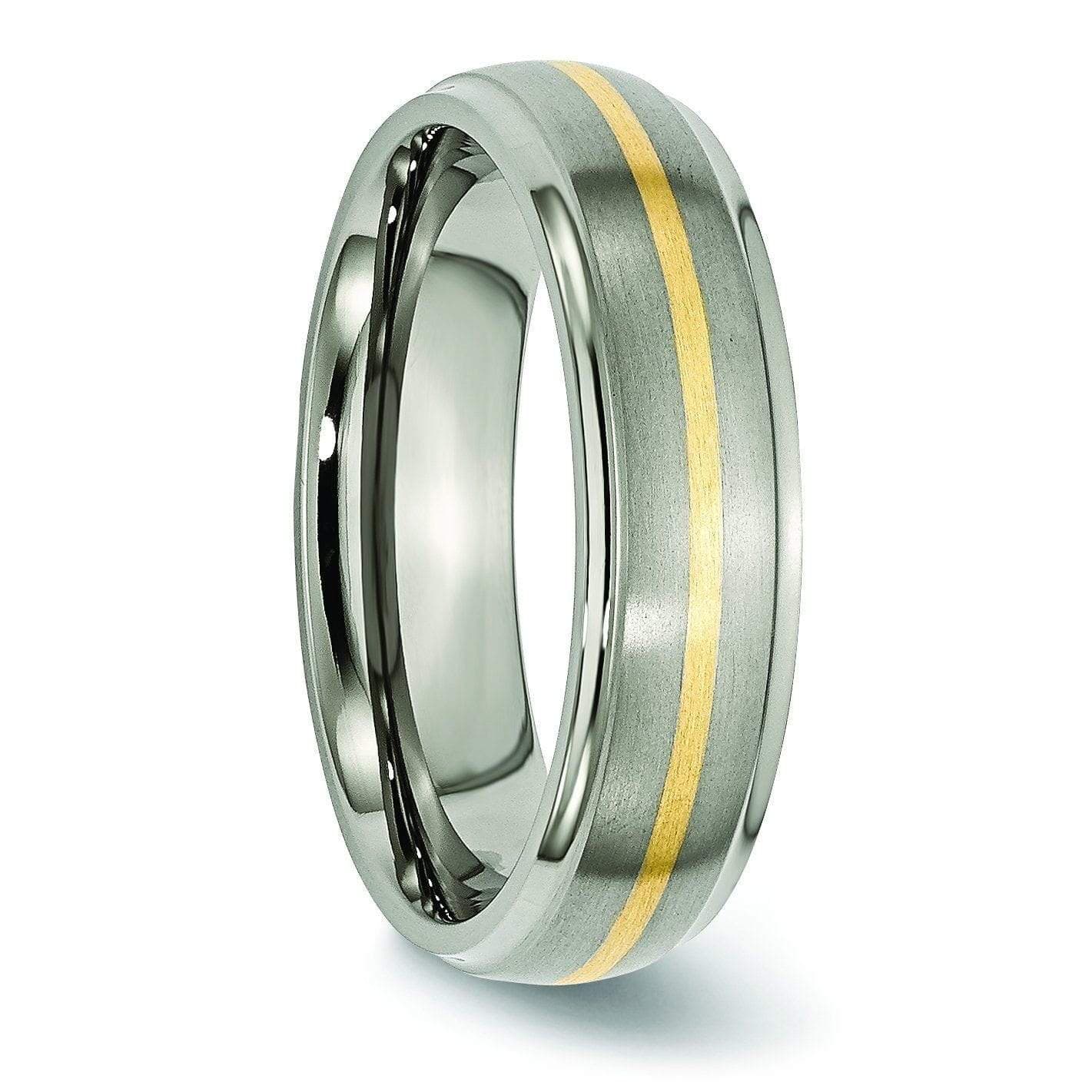 Titanium and Gold Wedding Band Titanium Wedding Rings deBebians 