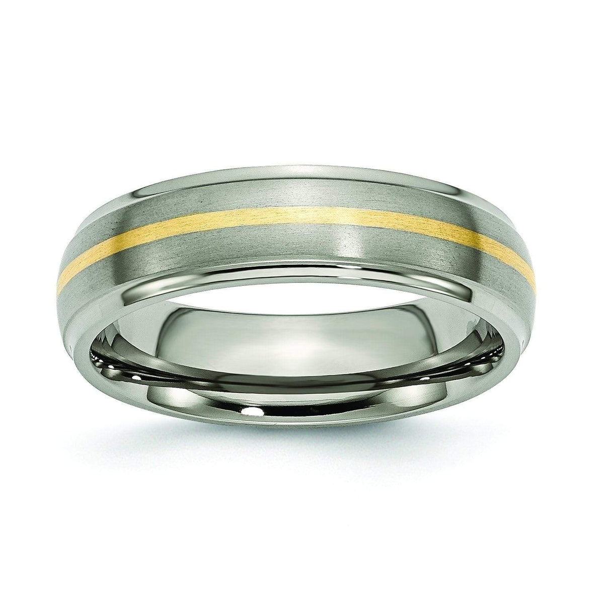 Titanium and Gold Wedding Band Titanium Wedding Rings deBebians 