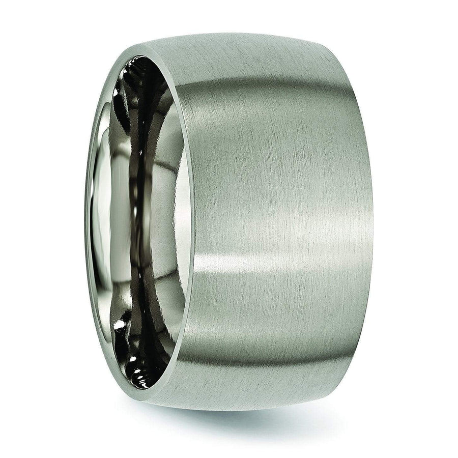 12 mm Titanium Ring Brushed Finish Titanium Wedding Rings deBebians 