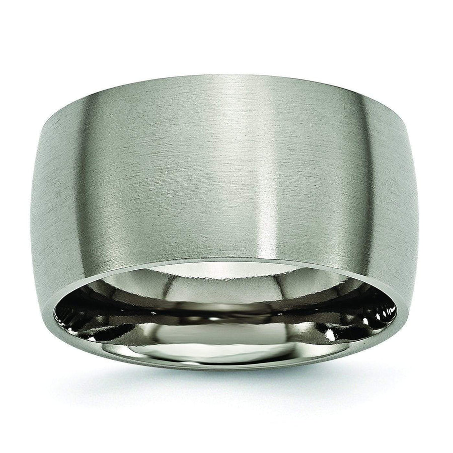 12 mm Titanium Ring Brushed Finish Titanium Wedding Rings deBebians 