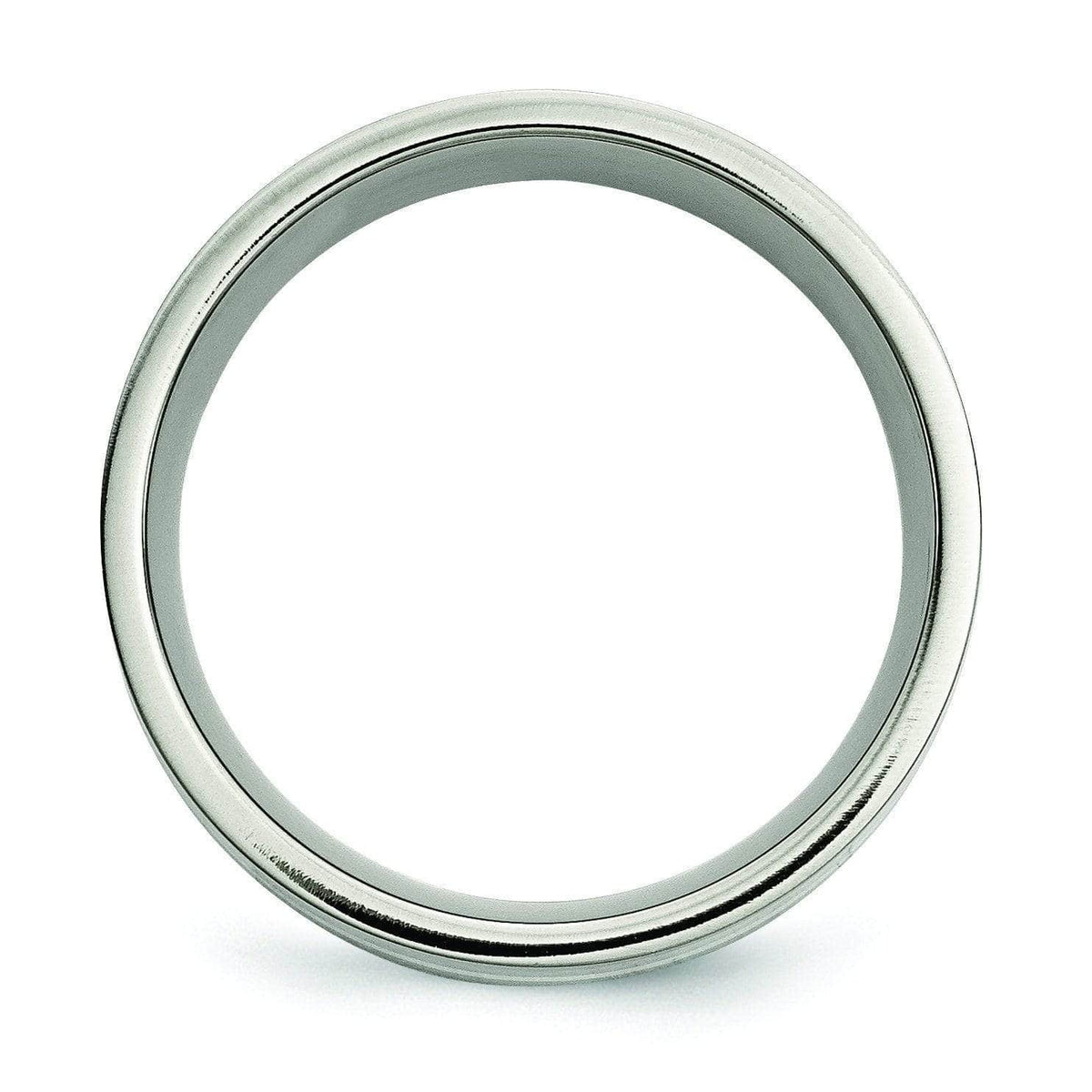 Titanium and Silver Ring High Polish Finish in 8mm Titanium Wedding Rings deBebians 