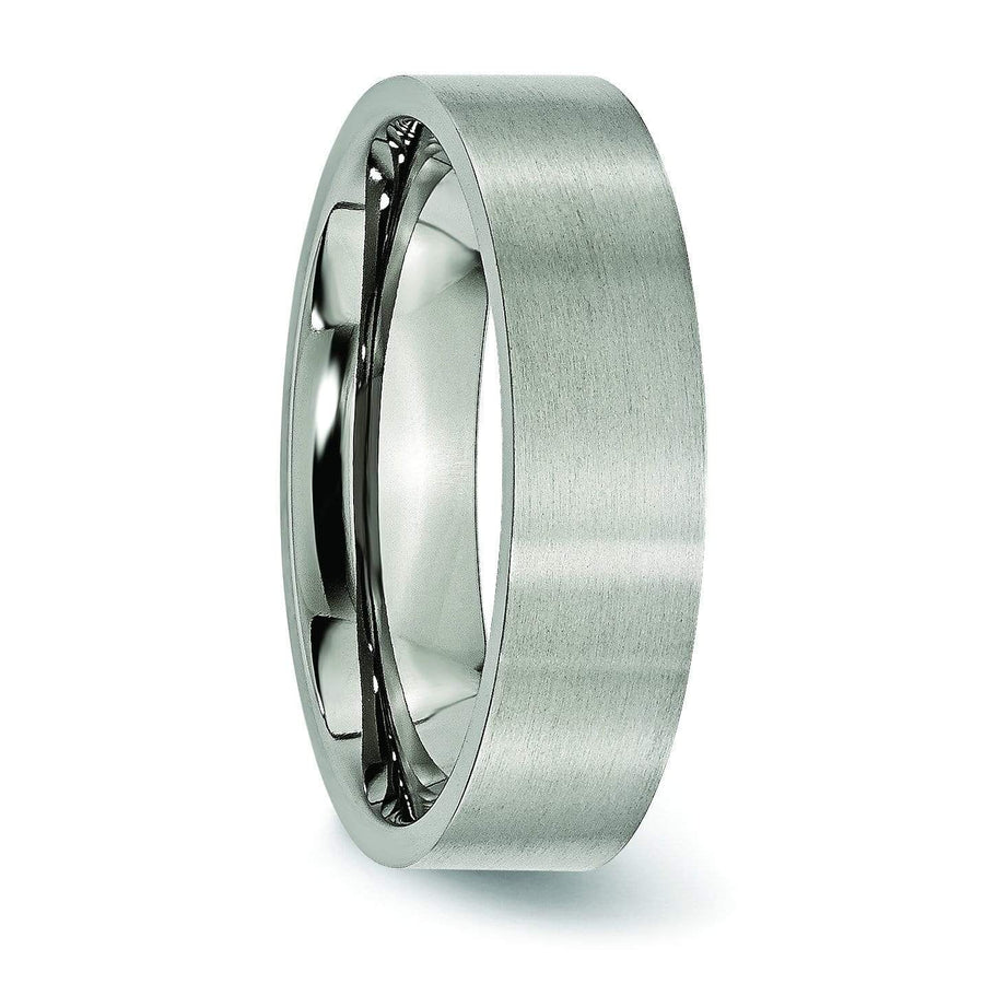 Brushed Titanium Ring Titanium Wedding Rings deBebians 