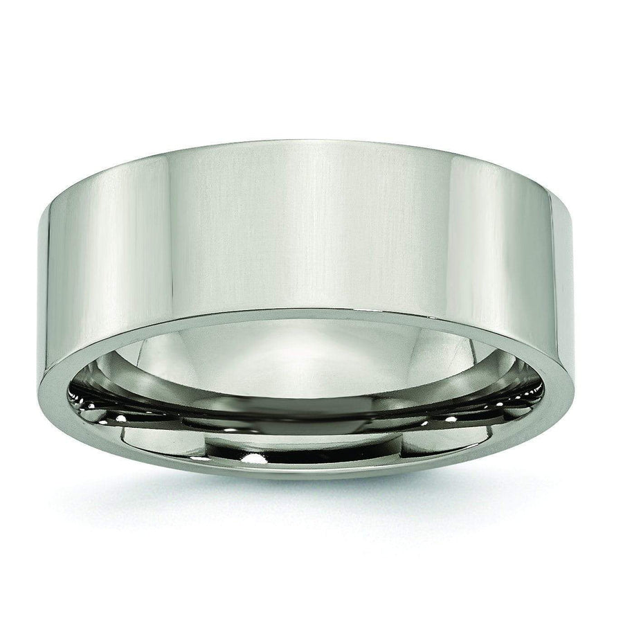 8mm Titanium Mens Ring Titanium Wedding Rings deBebians 