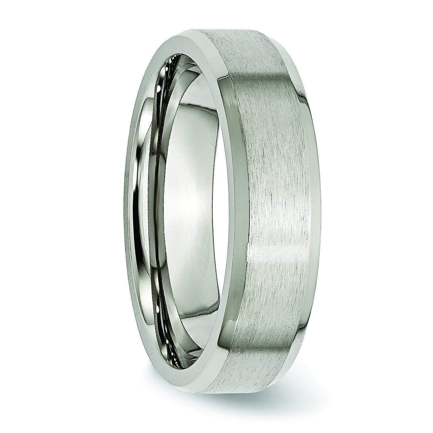 6mm Brushed Titanium Ring for Men or Women Titanium Wedding Rings deBebians 