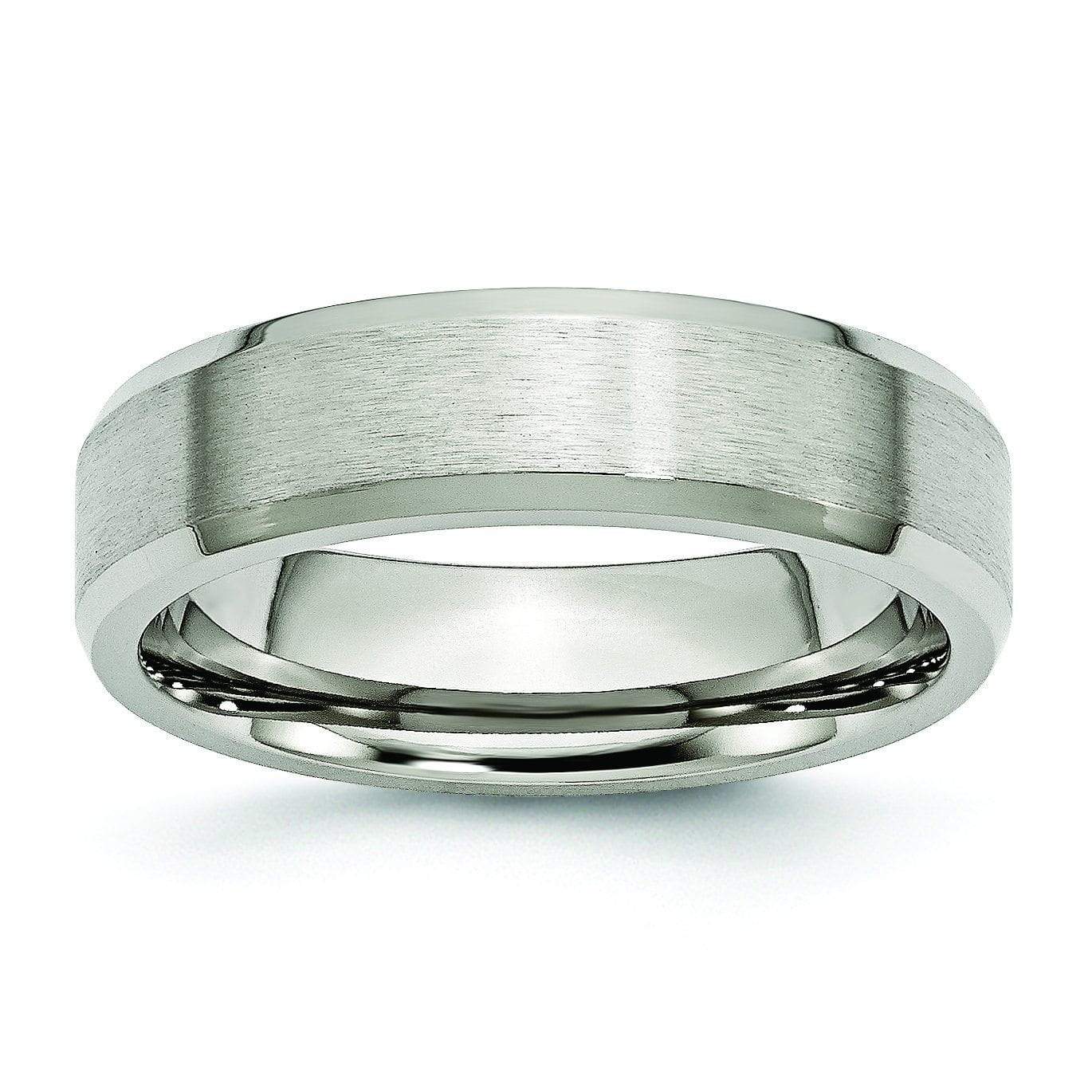 6mm Brushed Titanium Ring for Men or Women Titanium Wedding Rings deBebians 