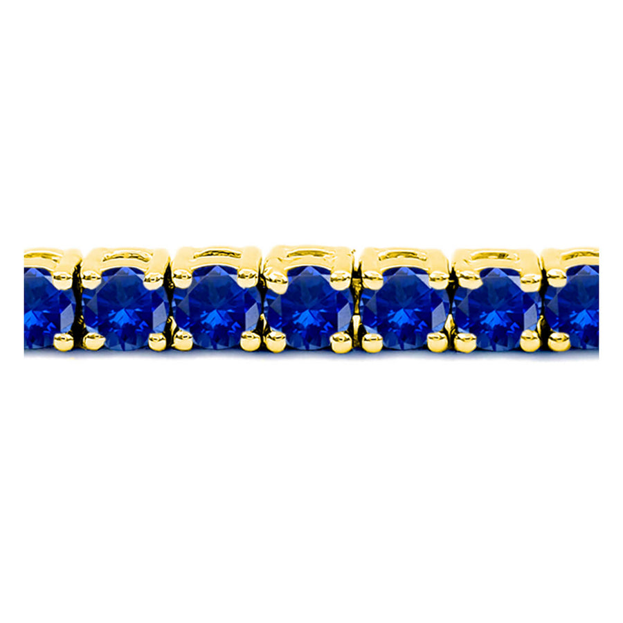 8 Carat Blue Sapphire Tennis Bracelet