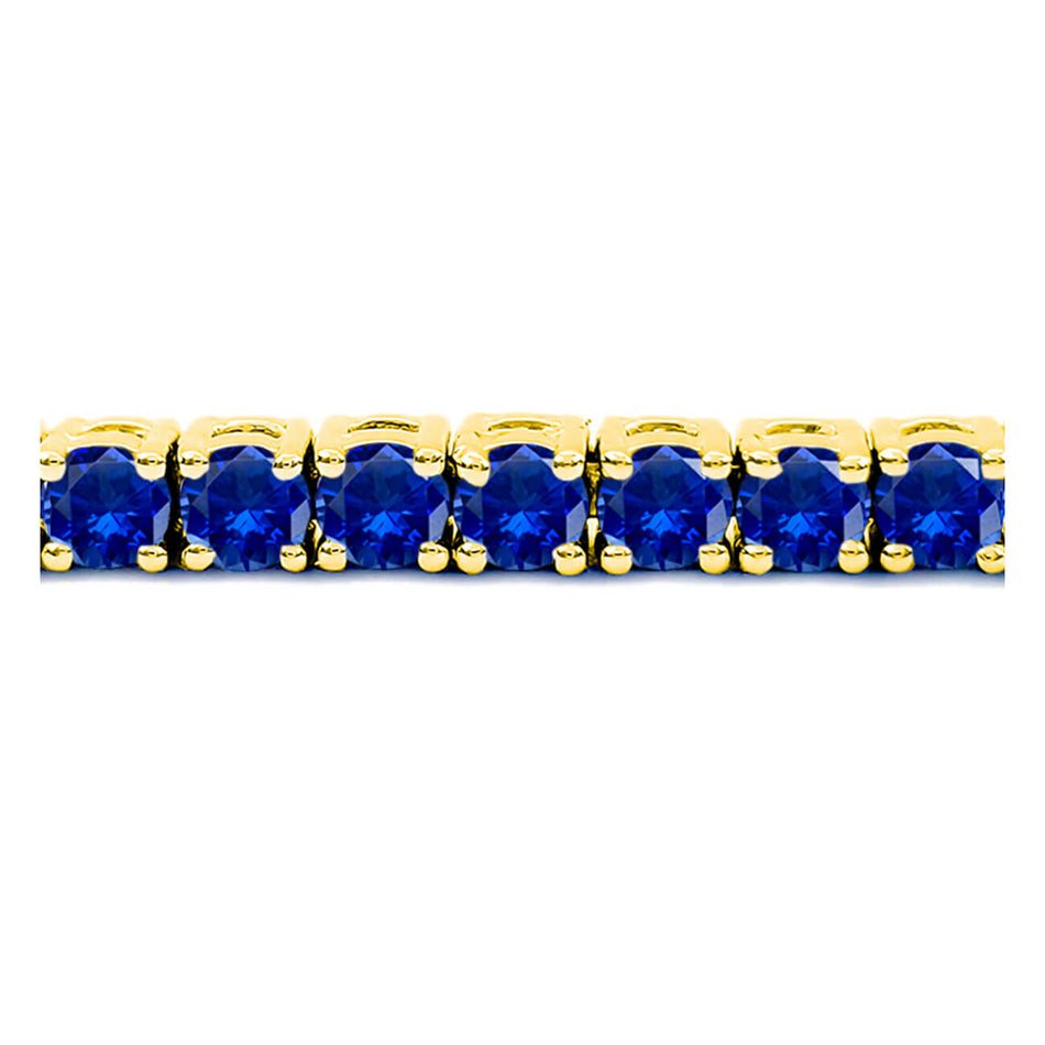 7 Carat Blue Sapphire Tennis Bracelet