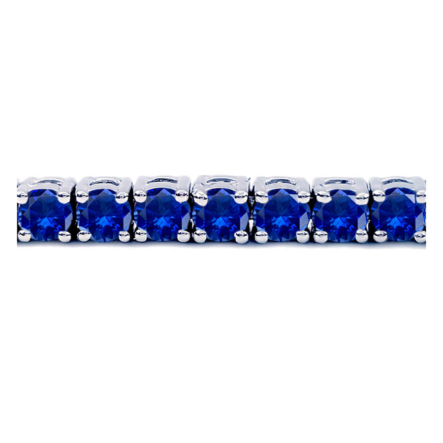 7 Carat Blue Sapphire Tennis Bracelet