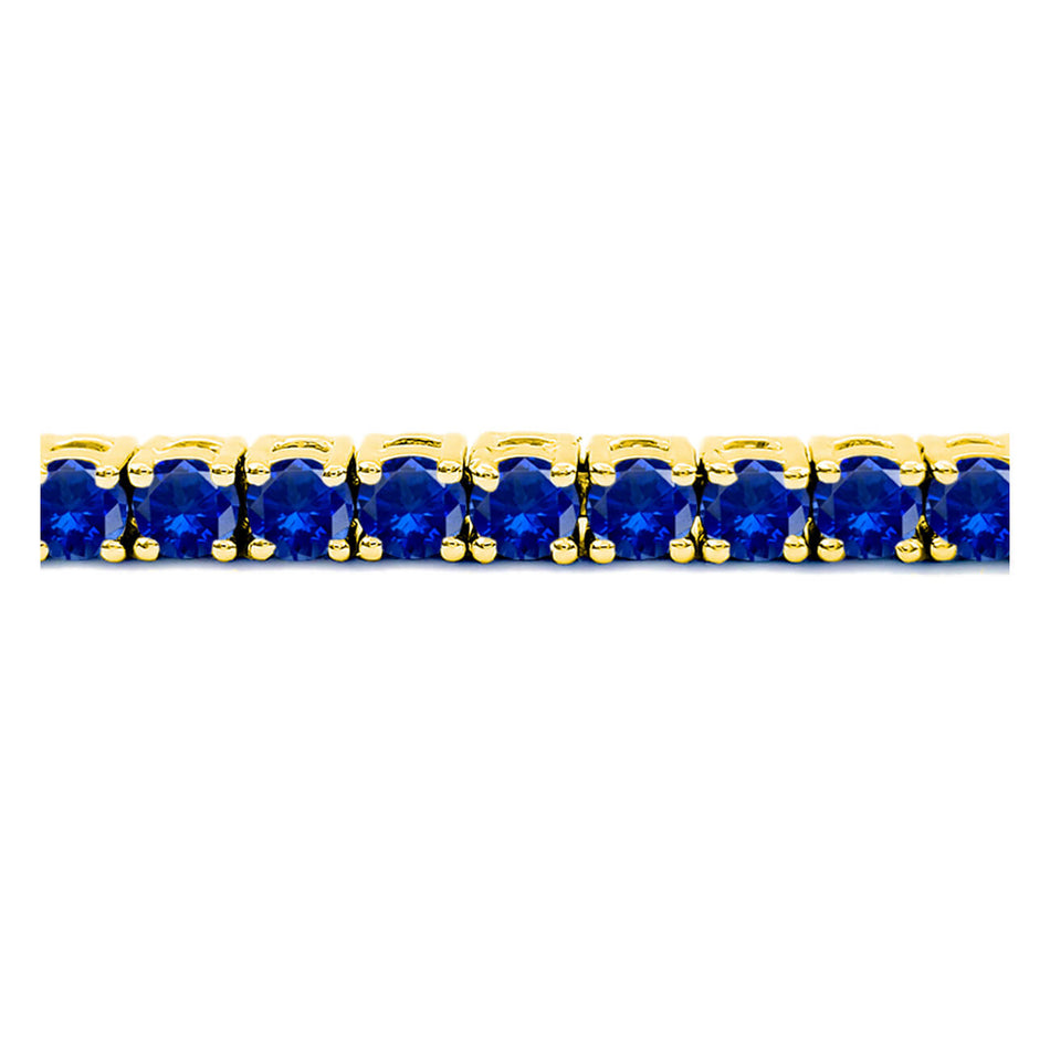 4 Carat Blue Sapphire Tennis Bracelet