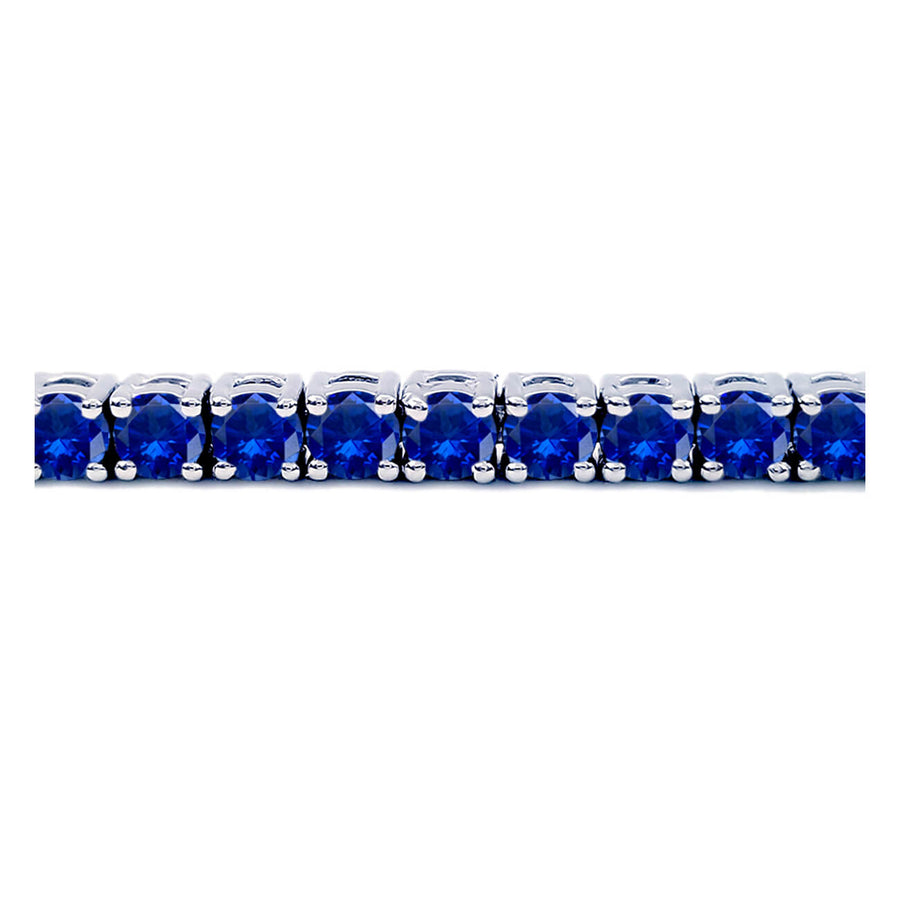 4 Carat Blue Sapphire Tennis Bracelet