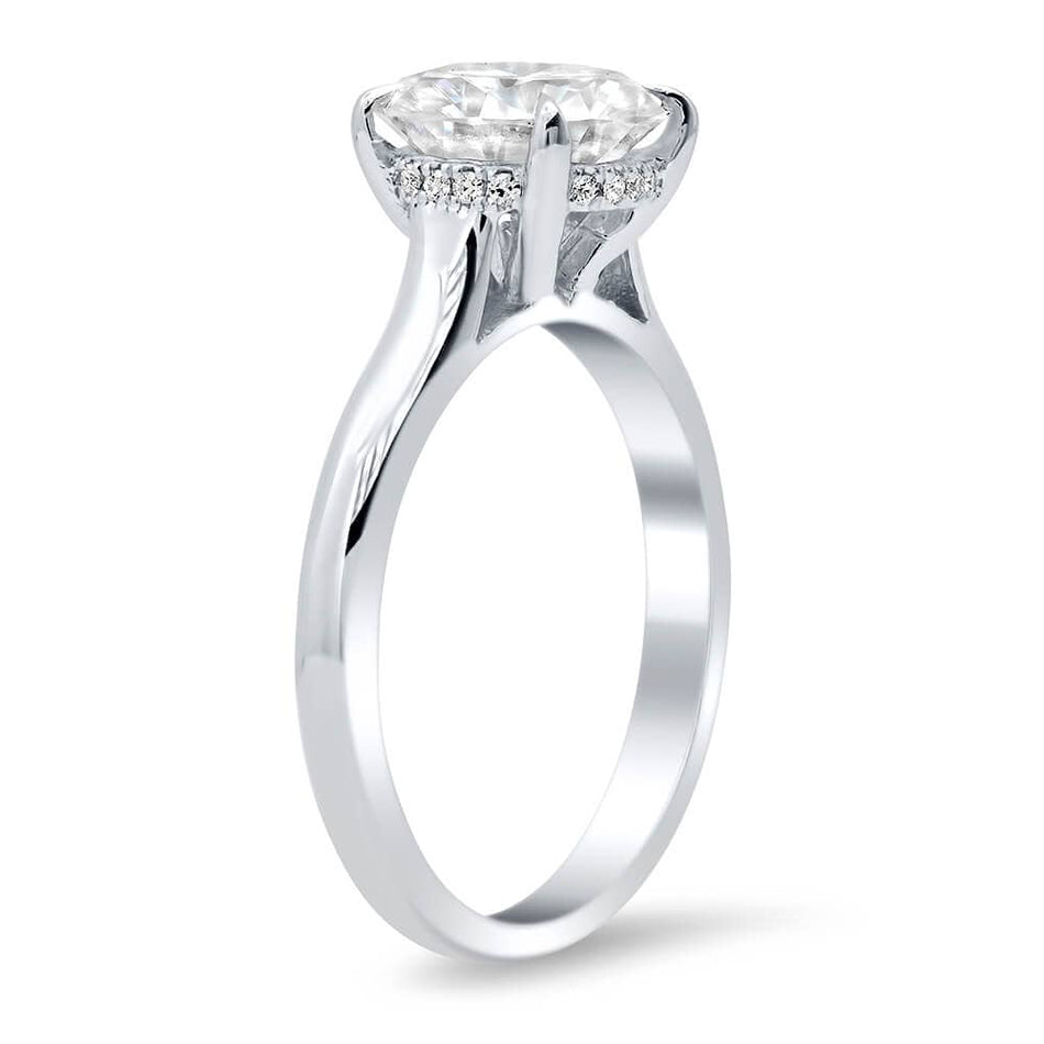 Under Halo Solitaire Engagement Ring