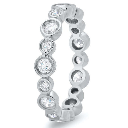 Round Bezel Set Diamond Eternity Ring - 0.80 carat Diamond Eternity Rings deBebians 