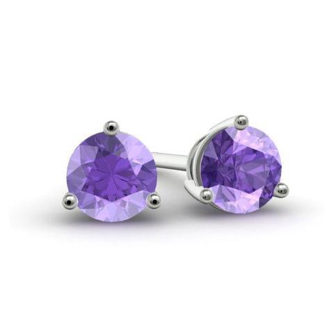 Amethyst Stud Earrings Gemstone Stud Earrings deBebians 