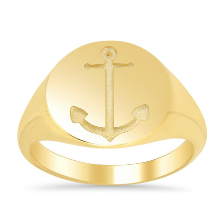 Anchor Signet Ring for Women Signet Rings deBebians 