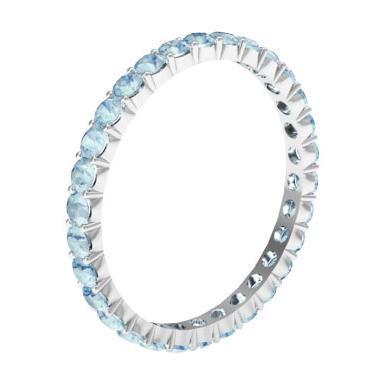 Aquamarine Eternity Band 1.00 cttw. Gemstone Eternity Rings deBebians 