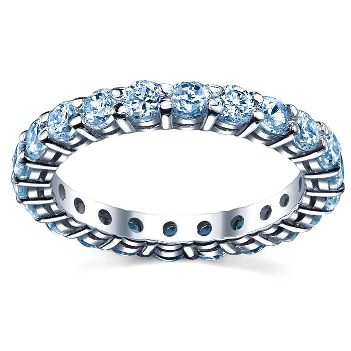 Aquamarine Wedding Ring Gemstone Eternity Rings deBebians 