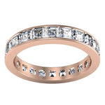 Asscher Cut Channel Set Diamond Eternity Band - 2.20 carat Diamond Eternity Rings deBebians 