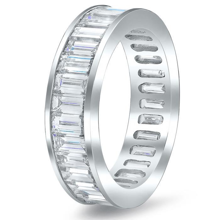 cttw Baguette Diamond Channel Set Eternity Band Ring – deBebians