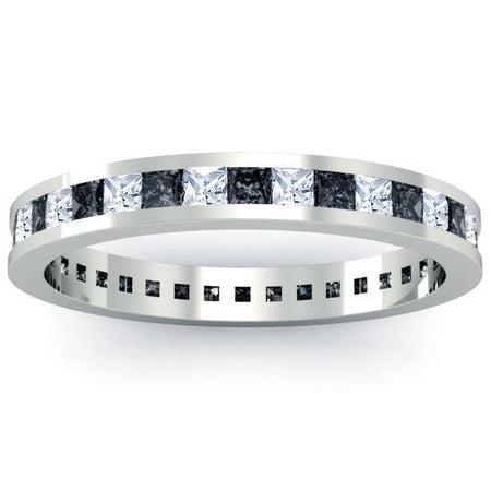 Black and White Diamond Eternity Ring Gemstone Eternity Rings deBebians 